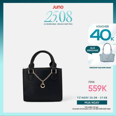 Túi Xách Nữ Thời Trang JUNO Cỡ Nhỏ Form Vuông Dây Xích Trang Trí TXN757