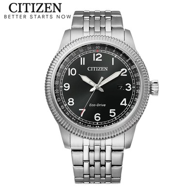 Đồng Hồ Nam Citizen Eco-Drive Dây Thép Không Gỉ BM7480-81E - Mặt Đen (42.5mm)