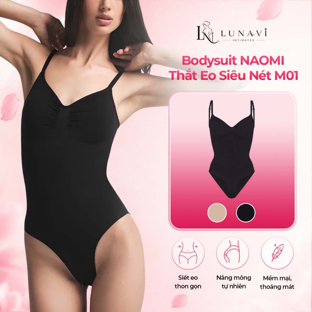 NAOMI Bodysuit Shapewear Định Hình Body, Điêu Khắc Body, Tạo Eo Thon, Dáng Gọn LUNAVI Intimates M01