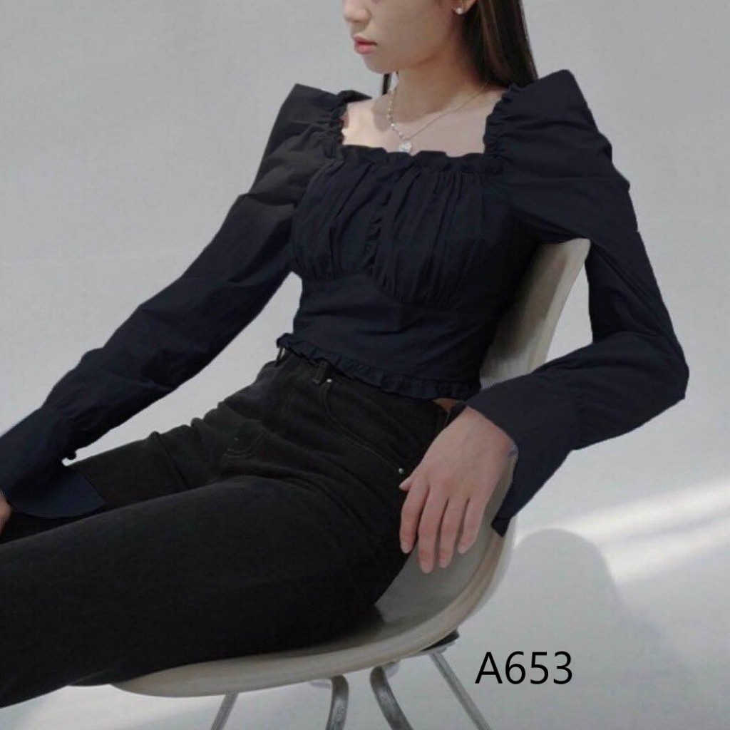 ViS Store - Áo kiểu nữ tay dài nhún ngực