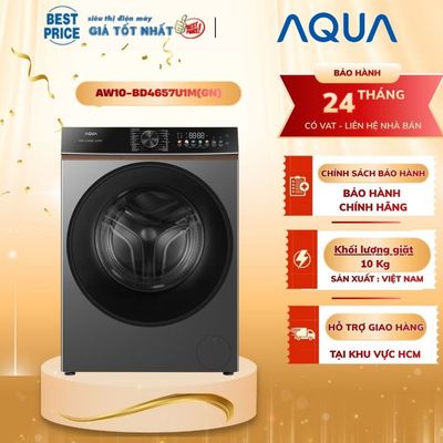 AW10-BD4657U1M(GN) - Máy giặt lồng ngang DD Inverter AQUA 10 Kg AW10-BD4657U1M(GN)