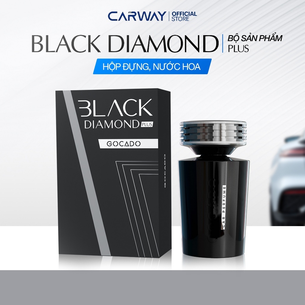 Nước Hoa Ô Tô Cao Cấp CARWAY  BLACK DIAMOND Trầm Ấm Hương Hổ Phách Cuốn Hút Dung Tích 200ML