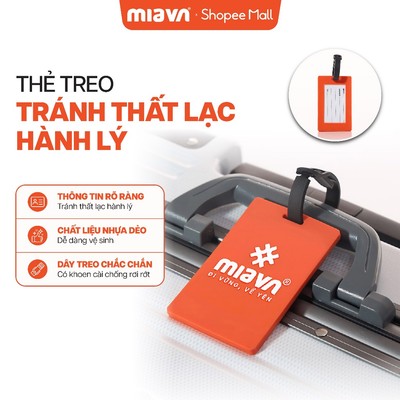 Thẻ treo hành lý MIAvn Luggage tag S Orange - Nhỏ gọn dễ thương chống thất lạc tiện dụng