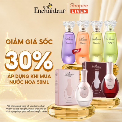 Nước hoa cao cấp Enchanteur EDT/EDP 50ml lưu hương dài lâu, đạt chứng nhận Safe Perfume, Cruelty Free - LIVE