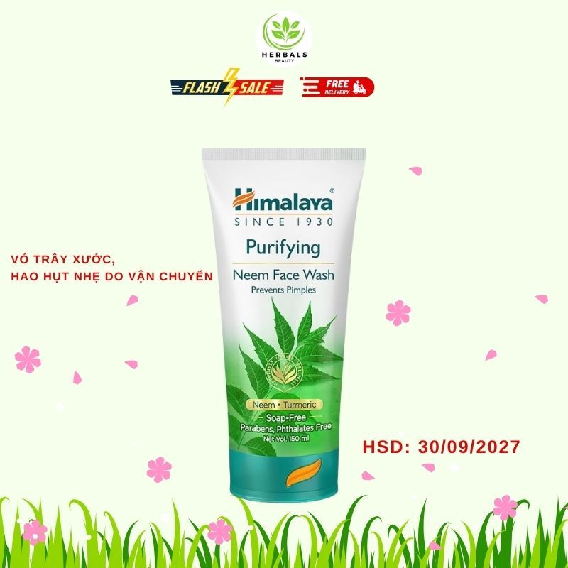 [HSD: 09/2027 - VỎ XƯỚC, CẤN] Sữa rửa mặt giảm mụn mờ thâm Himalaya Purifying Neem Face Wash 150ml