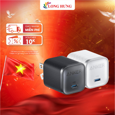 Cốc sạc Anker Nano 1C Compact Fast Charger 45W A2692 - Hàng chính hãng