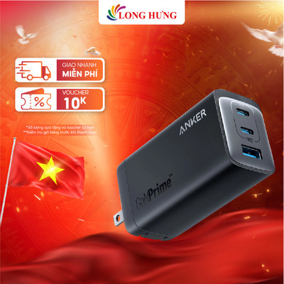 Cốc sạc Anker 737 GaNPrime Wall Charger 120W 2Type-C 1 USB 1 A2148 - Hàng chính hãng