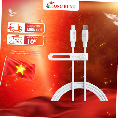 Cáp USB Type-C to Type-C Anker 544 TPE Bio-Based Cable 140W 0.9m A80F1/1.8m A80F2 - Hàng chính hãng