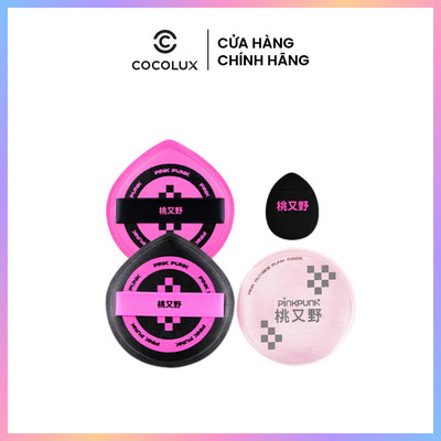 Set Mút Trang Điểm Pinkpunk Cushion Puff (2 Mút Hình Giọt Nước + 1 Mút Dạng Ngón Tay)