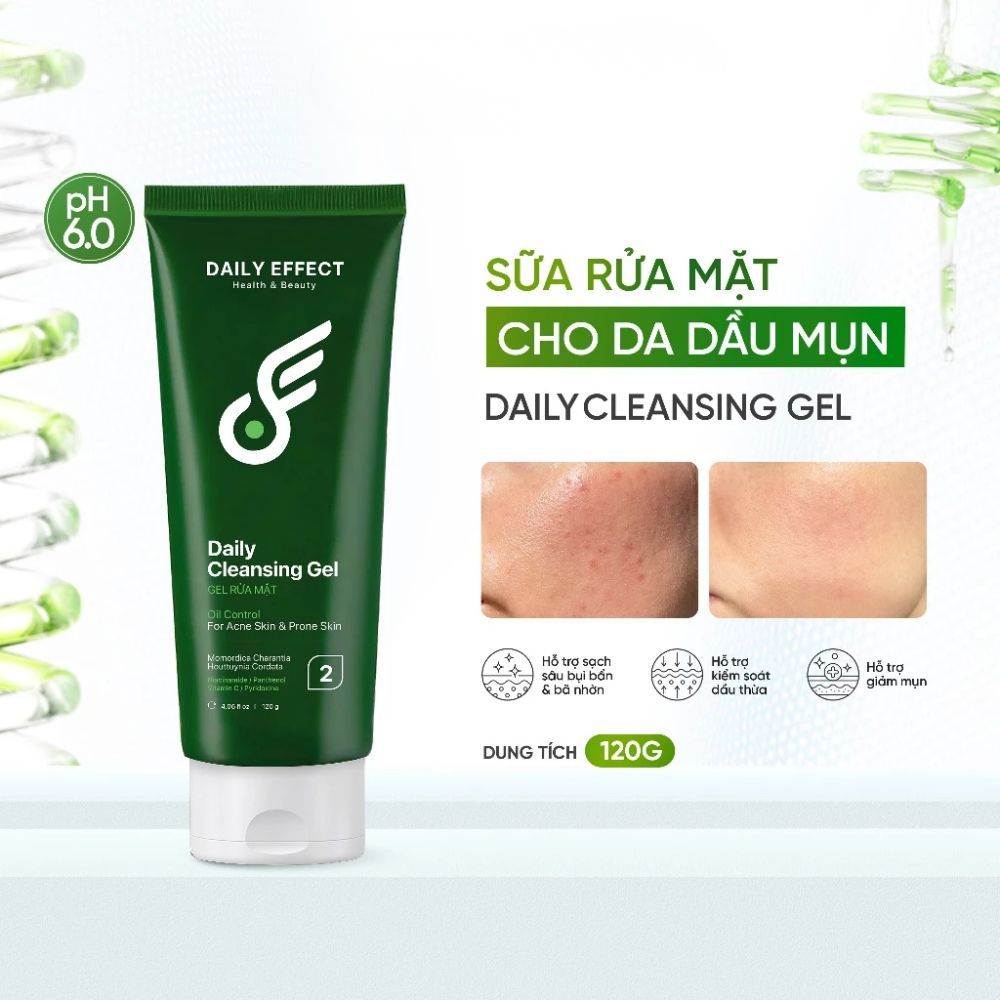 Ảnh 2 của Sữa Rửa Mặt DAILY EFFECT Daily Cleansing Gel làm sạch dành cho da dầu 120g