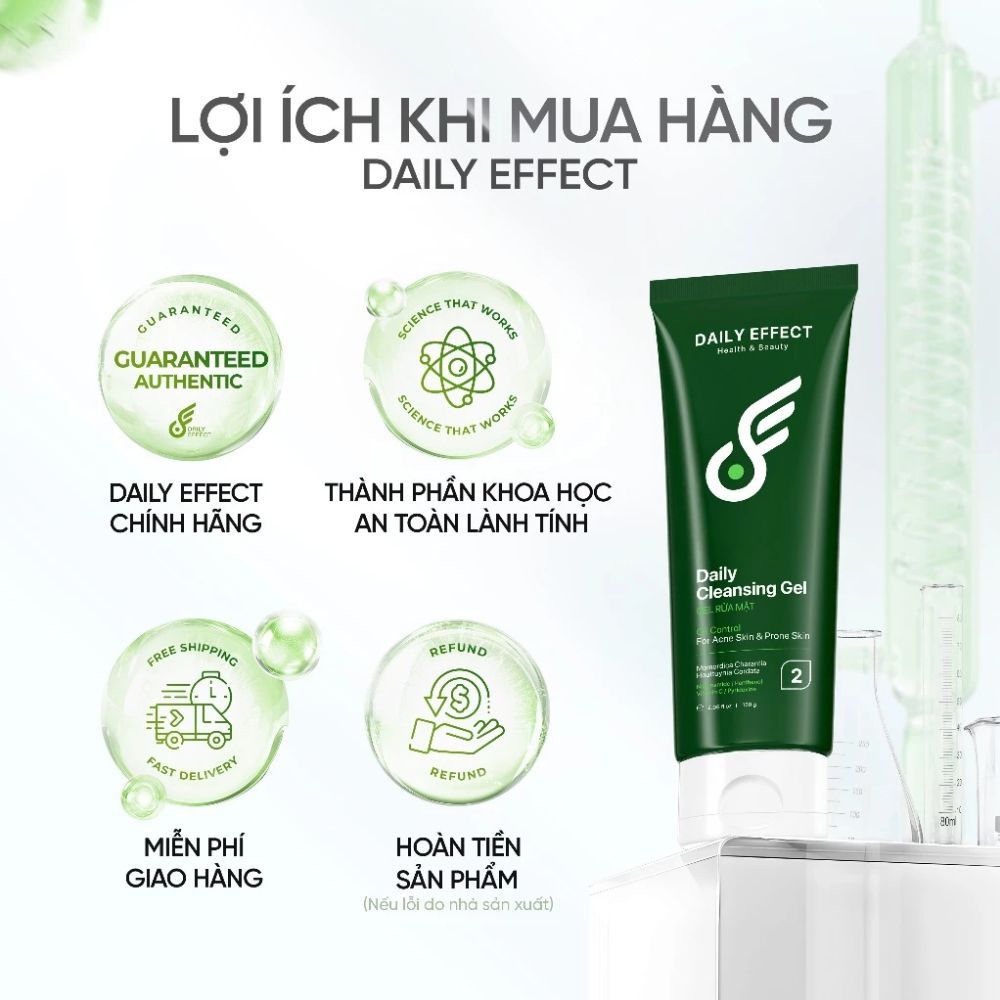 Ảnh 8 của Sữa Rửa Mặt DAILY EFFECT Daily Cleansing Gel làm sạch dành cho da dầu 120g