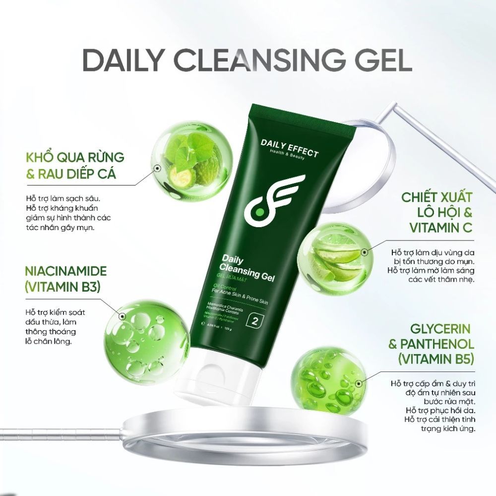 Ảnh 4 của Sữa Rửa Mặt DAILY EFFECT Daily Cleansing Gel làm sạch dành cho da dầu 120g