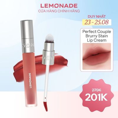Son bùn ẩm mờ mịn lâu trôi Lemonade Perfect Couple Blurry Stain Lip Cream 3,5g