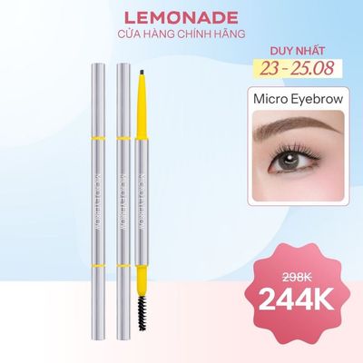Combo 2 Chì kẻ mày siêu mảnh lâu trôi Lemonade Micro Eyebrow (2 cây x 0,1g)