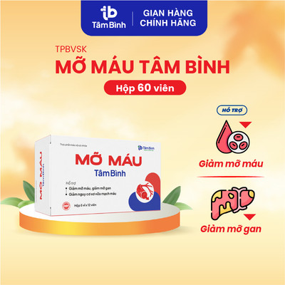 [Xem đánh giá] Viên uống Mỡ máu Tâm Bình - Hỗ trợ giảm cholesterol, triglyceride, mỡ gan, giảm nguy cơ xơ vữa động mạch