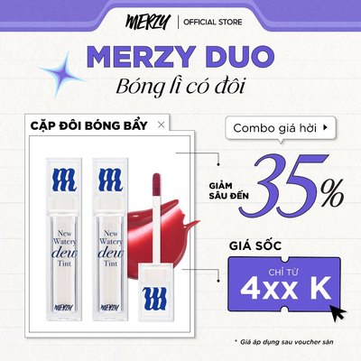 [MERZY DUO] TWIN DUO: 2 Son Tint Bóng Merzy The New Watery Dew Tint 4g x 2