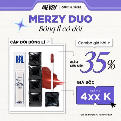 [MERZY DUO] MOOD DUO: Son Tint Bóng Merzy New Dew 4g + Son Kem Merzy Puffer Velvet Tint