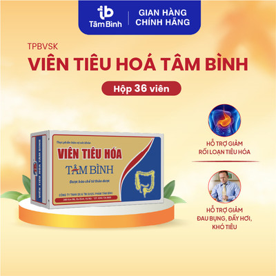 Viên Tiêu hóa Tâm Bình - Hỗ trợ ăn ngon, giảm đầy bụng, khó tiêu, tiêu chảy, táo bón