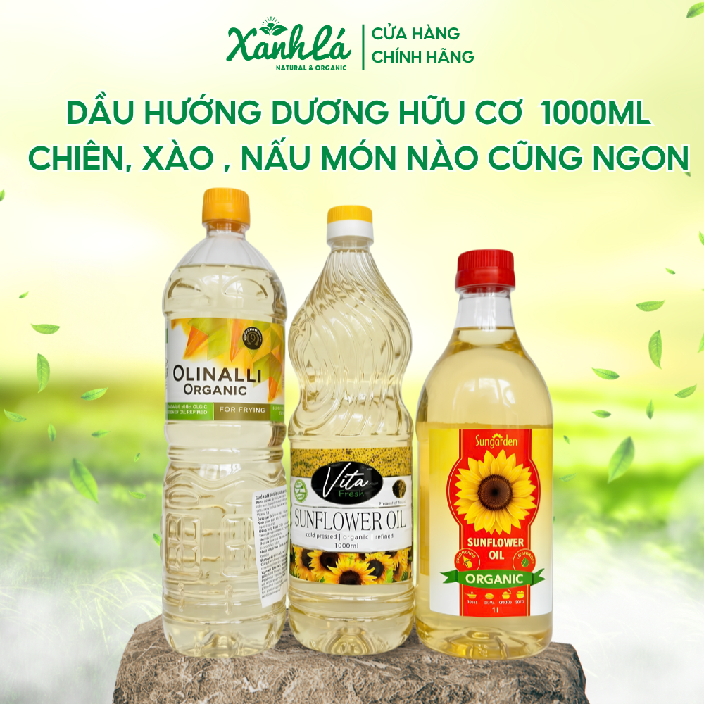 Dầu Hướng Dương Hữu Cơ Vita -  Olinalli - SunGarden |  Dầu Ăn Hữu Cơ Từ Hạt Hướng Dương