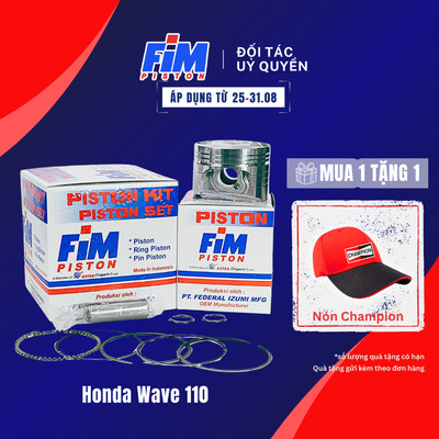 Bộ Piston FiM42 cho xe Honda Wave Alpha, RSX, Blade 110