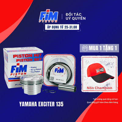 Bộ Piston FiM76-STD xe máy côn tay Yamaha Exciter 135