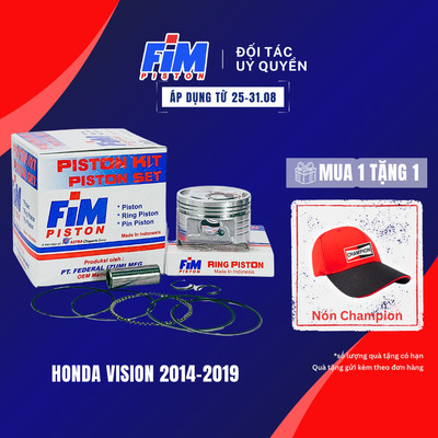 Bộ Piston FiM74 cho xe Honda Vision 2014-2019, Scoopy 2017-2020