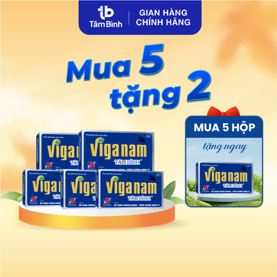 [Combo 5 tặng 2] Viganam Tâm Bình - Hộp 60v hỗ trợ tăng cường sinh lý