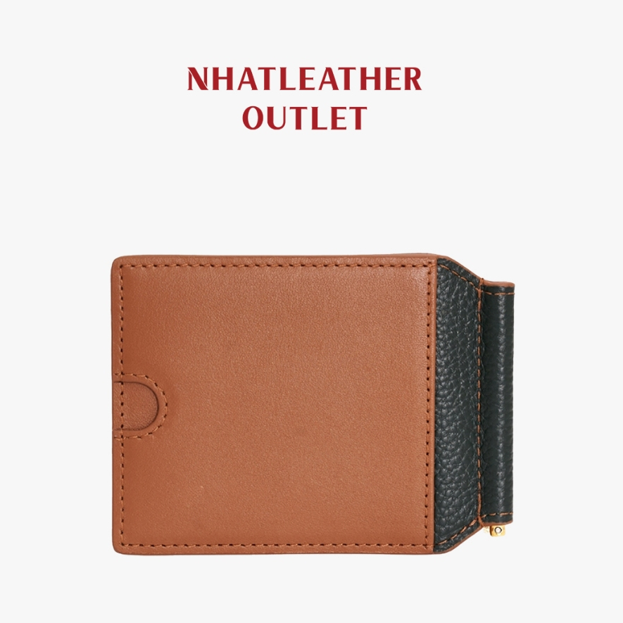 [OUTLET] Ví kẹp tiền NHATLEATHER - Ví money clip - Ví mini da thật - NVN-039