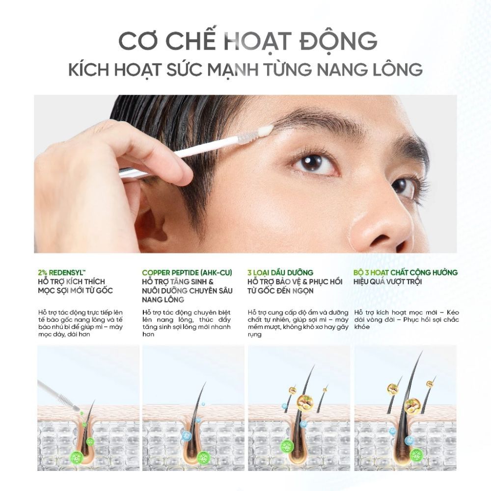 Ảnh 8 của Tinh Chất DAILY EFFECT Growth Peptide Lash & Brow Serum Làm Dày Và Dài Mi - Mày 5g