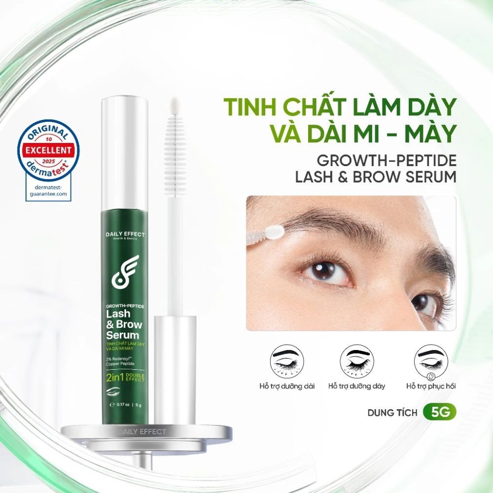 Ảnh 2 của Tinh Chất DAILY EFFECT Growth Peptide Lash & Brow Serum Làm Dày Và Dài Mi - Mày 5g