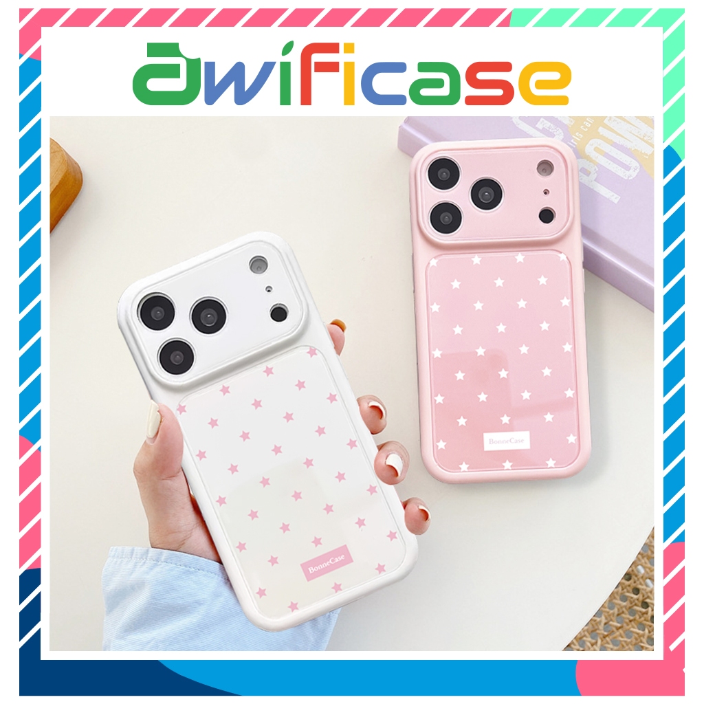 Ốp lưng iphone kiểu dáng khung camera lớn Ngôi Sao Bonne Case 11/12/13/14/15/16/17/18/pro/plus/proma