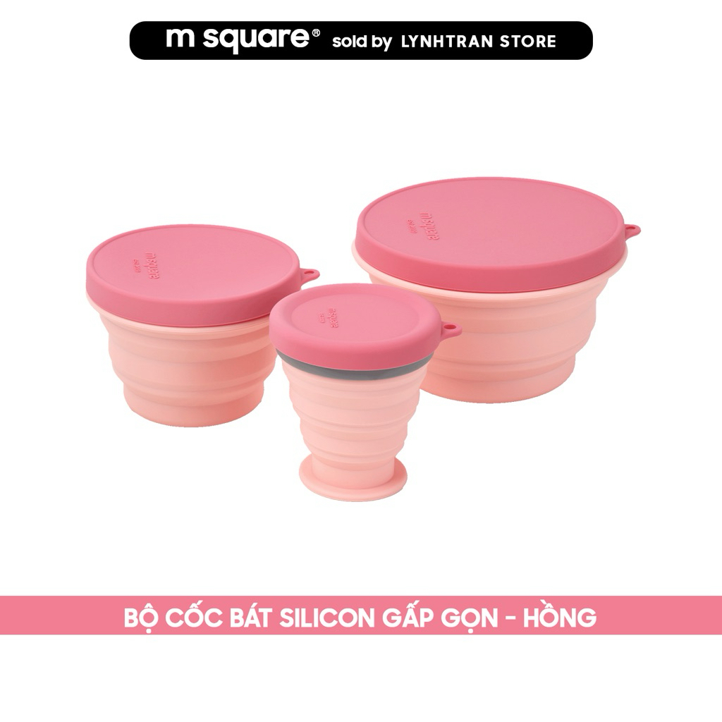 Cốc bát silicon gấp gọn Msquare®️Chính hãng giá tốt