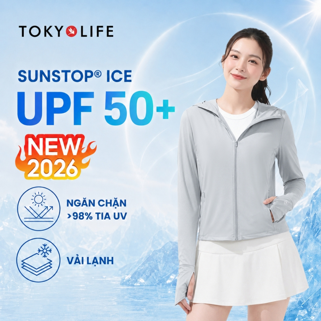 Áo Khoác Chống Nắng Chống Tia UV Nữ Sunstop Ice Mát Lạnh Thoáng Khí 40000092 40006348 - TOKYOLIFE