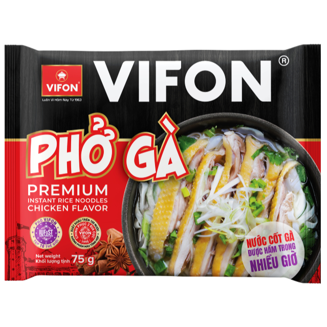 Thùng Phở gà có gói sốt gà VIFON 75g