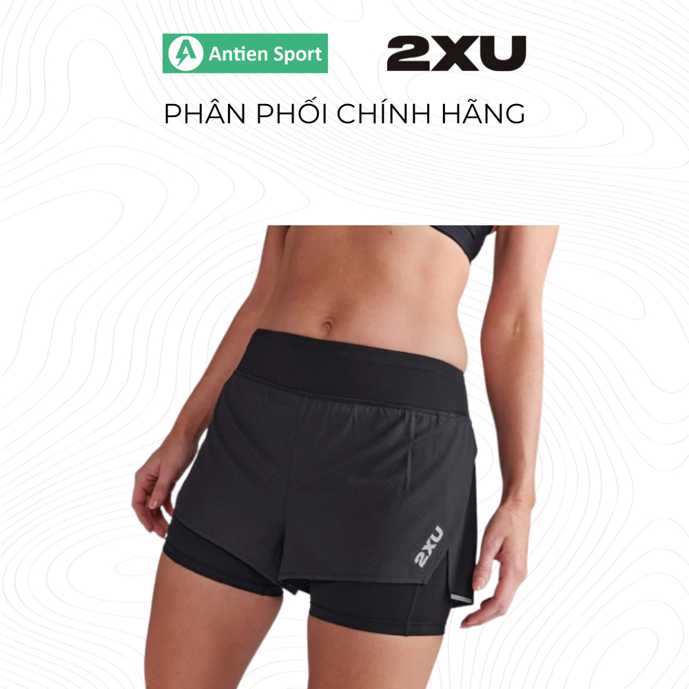 Quần Ngắn Nữ 2 lớp 2XU Aero 2-In-1 4 Inch
