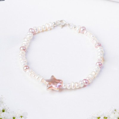 Vòng Tay Ngọc Trai Ngôi Sao Mix Charm Bạc Thái Tinh Tế, Thời Trang - Ngọc Trai Trường Thịnh