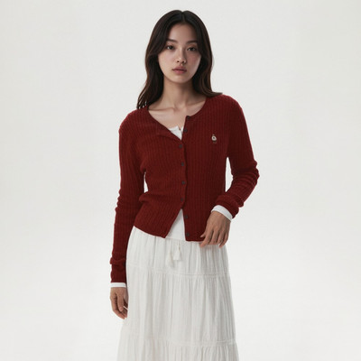 Áo Cardigan WHO.A.U High Gauge Cotton Cable Cardigan_WHCKGB821F