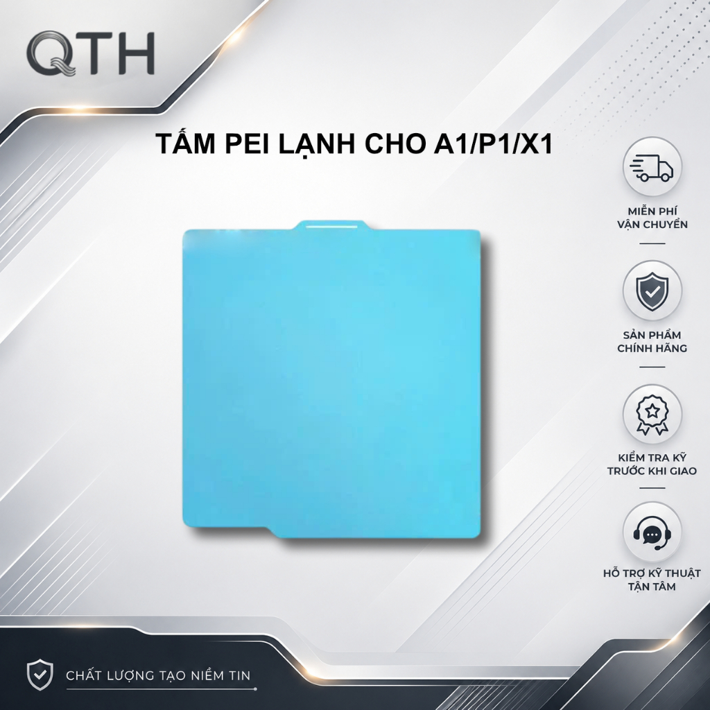 Tấm PEI Lạnh Cool PEI Siêu Dính Dành Cho A1/P1/X1/U1/C5/C5Pro - Dễ In, Không Cần Keo, Tiết Kiệm Điện