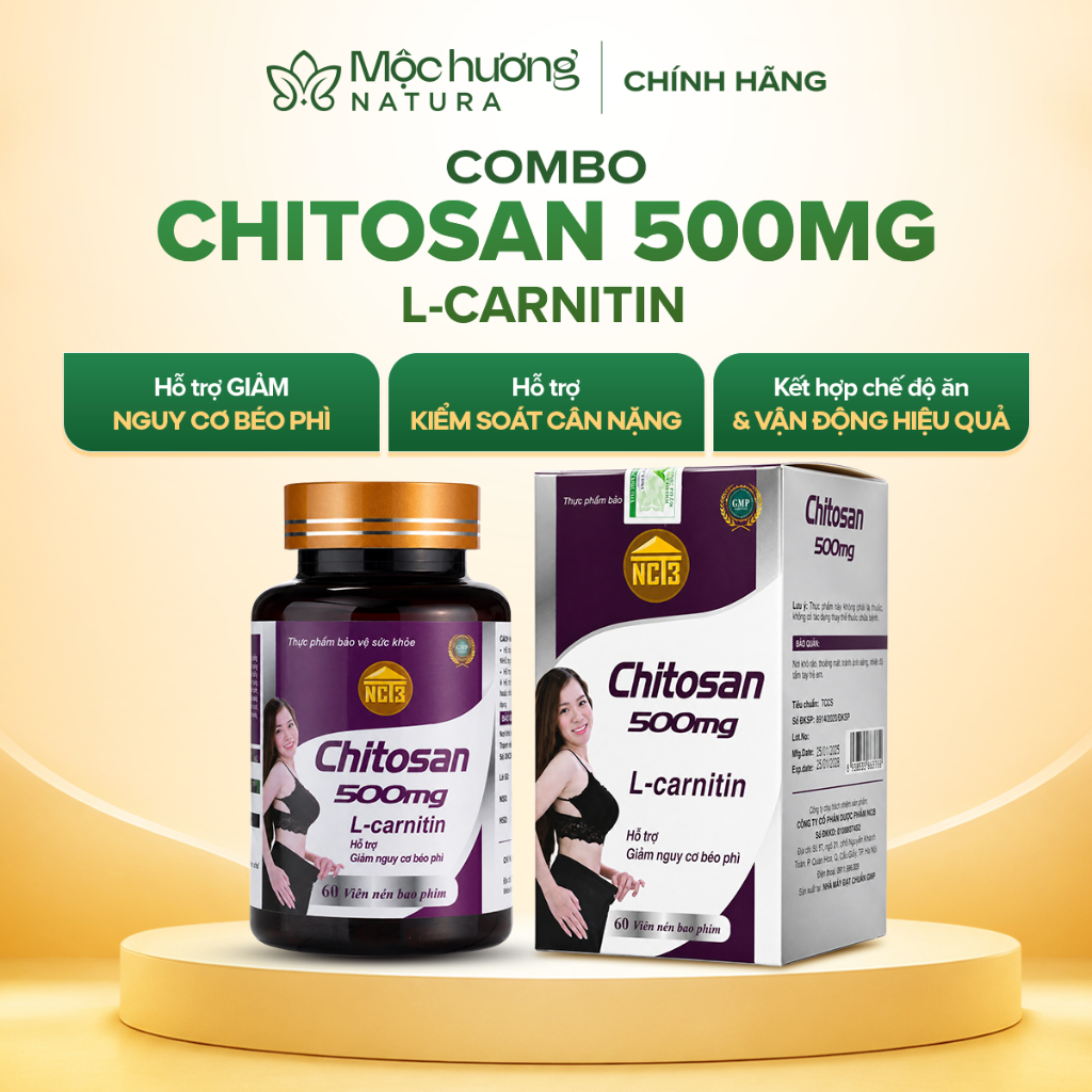 TPBVSK Chitosan 500mg L-Carnitine NCT3 60 Viên Hỗ Trợ Kiểm Soát Cân Nặng TPBVSK4