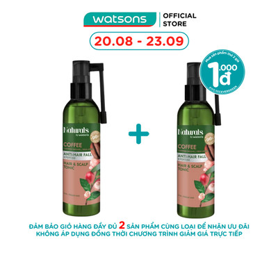 Xịt Dưỡng Tóc Naturals By Watsons Anti Hair-fall Chống Gãy Rụng Chiết Xuất Coffee 120ml