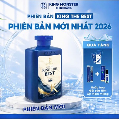 [MỚI] Sữa Tắm Nam 3in1 KING THE BEST KING MONSTER Hương Hoa Nam Tính Thơm Mát Cao Cấp 350ml
