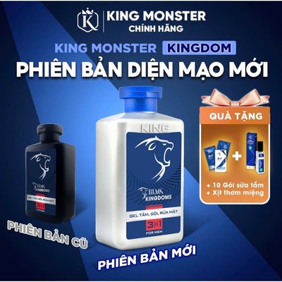 [PHIÊN BẢN THƯỢNG LƯU] Sữa Tắm Nam BLACK KINGDOM KING MONSTER Lưu Hương 6H Sạch Sâu Sảng Khoái Khử Mùi