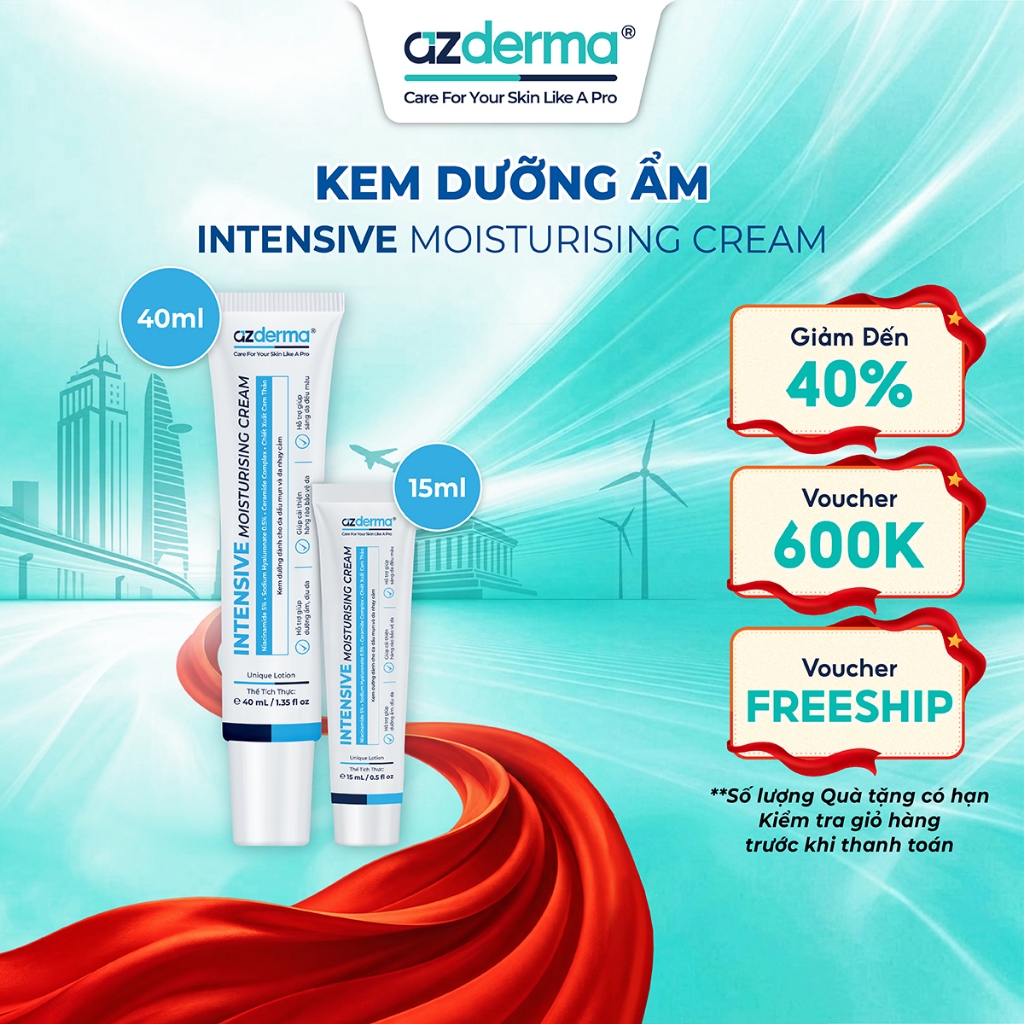 [TOP BÁN CHẠY] Kem dưỡng ẩm cải thiện hàng rào da Intensive Moisturising Cream Azderma