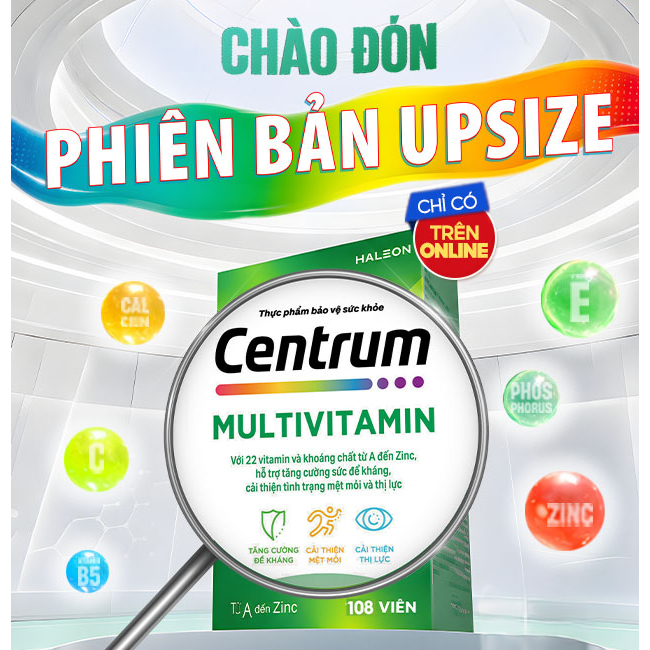 [KOL x Centrum] Thực phẩm bảo vệ sức khỏe CENTRUM MULTIVITAMIN cho NGƯỜI LỚN TỪ 19 TUỔI – 108 Viên