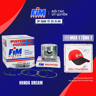 Bộ Piston FiMGF6 cho xe Honda Dream, Astrea, Supra, Win 100