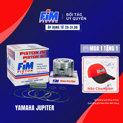 Bộ Piston FiM45 cho xe Yamaha Jupiter (Chế cơ)