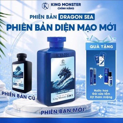 [MỚI] Sữa Tắm Gội Nam 3in1 DRAGON SEA KING MONSTER 3in1 Hương Nước Hoa Cao Cấp 350ml