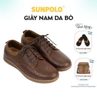 Giày mọi nam da bò SUNPOLO CS6200
