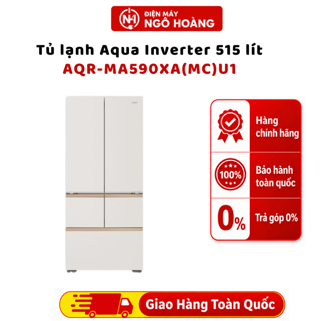 AQR-MA590XA(MC)U1 Tủ lạnh Aqua Inverter 515 lít Multi Door Tiết Kiệm Điện