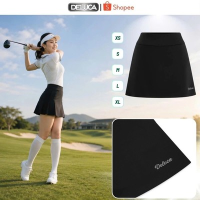 Chân Váy Thể Thao Nữ Deluca Hai Lớp Lưng Thun Dáng A Chơi Pickleball Golf Co Giãn Thoải Mái Chính Hãng